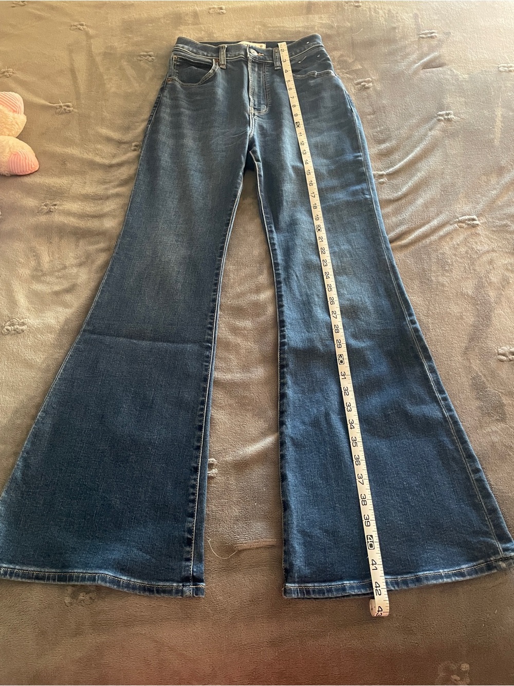 Abercrombie & Fitch Dark Blue Flare Jeans - Picture 5 of 5